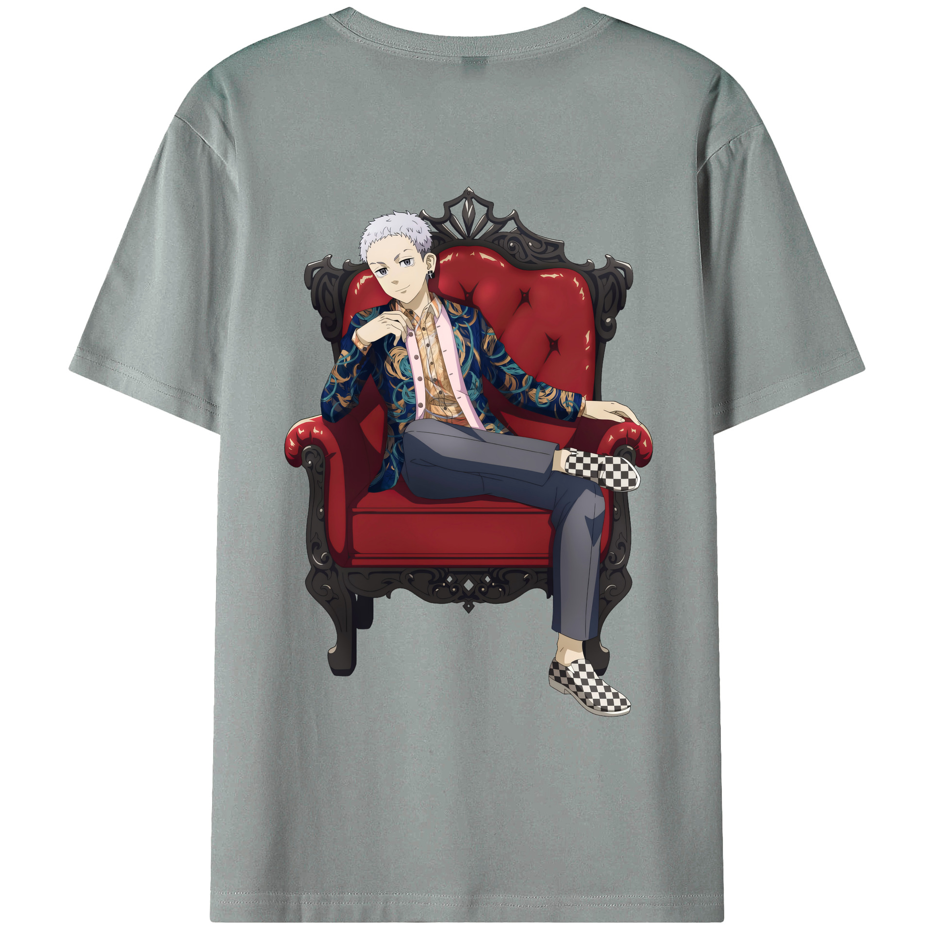 （画像用） 東京リベンジャーズ Tokyo Revengers 綿100％ メンズ半袖Tシャツ（バックプリント） 通気性